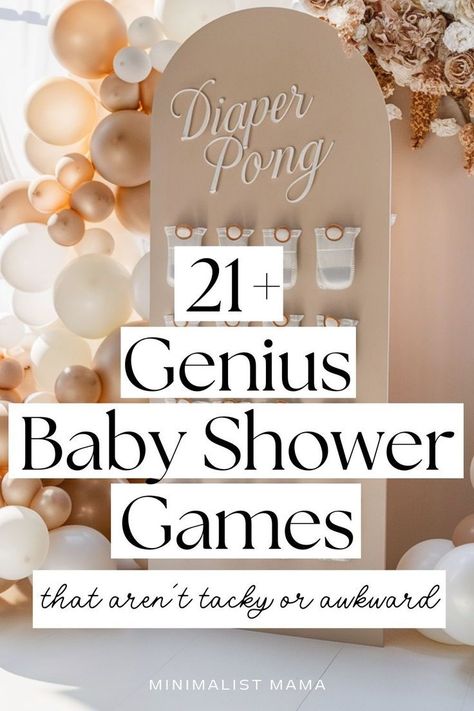 Searching for cute baby shower ideas? When it comes to baby showers, entertaining a crowd can be tricky - but THESE baby shower games are MAJOR crowd pleasers, inexpensive & easy to set up! Perfect for both boy baby showers or girl baby showers! (SAVE to your cute baby shower ideas / baby showers board for later!) Top Baby Shower Games, Baby Shower Mixto, Girl Baby Showers, Baby Sprinkle Games, Activities Board, Fall Baby Shower Game, Easy Baby Shower Games, Modern Baby Shower Games