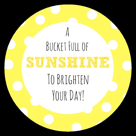 Bucket Full of Sunshine Gift Idea - Crazy Little Projects Yellow Themed Gifts, Basket Of Sunshine, Sunshine Printable, Hanging Craft Ideas, Box Of Sunshine, Relief Society Activities, Marketing Gift, Sunshine Quotes, Cheer Up Gifts