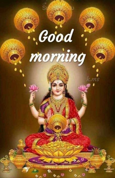 Ma Laxmi, Beautiful Morning Images, Good Morning Gif Images, Lovely Good Night, Goddess Laxmi, Good Morning Friday, Good Morning Beautiful Gif, Happy Navratri Images, Good Morning Nature