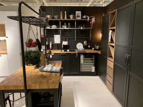 Ikea Vadholma, Ikea Industrial, Industrial Concept, Industrial Kitchen, Ikea Kitchen, Home Decor Styles, Industrial Style, Kitchen Remodel, Loft Bed