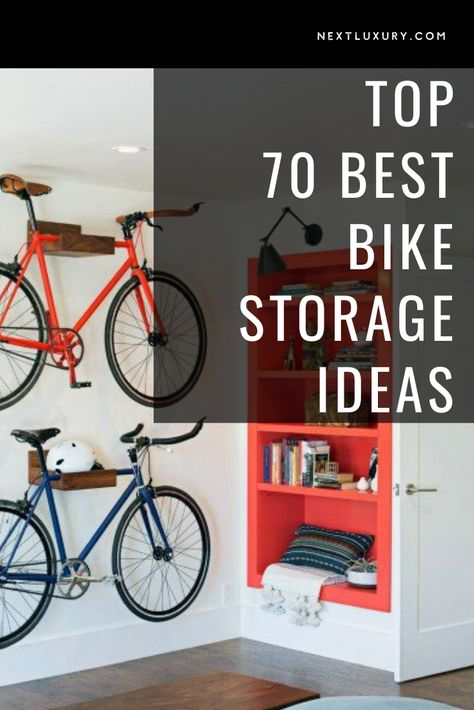 Bike At Home Storage Ideas, Space Saving Bicycle Storage, Cycle Storage Garage, Bike Storage Apartment Wall, Bike Storage Side Of House, Garage Cycle Storage, Basement Bike Storage, Storing Bicycles In Garage, Balcony Bicycle Storage