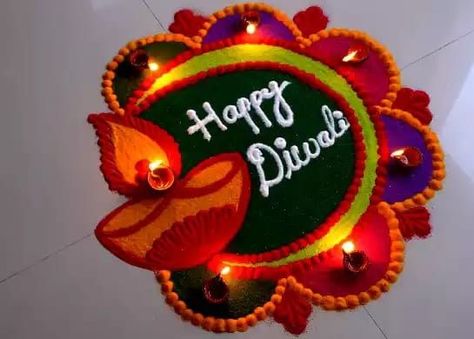 50 Rangoli Designs For Diwali To Brighten Your Home In Style (2023) Rangoli Designs Diwali Diva, Diva Rangoli For Diwali, Subh Dipawali Rangoli, Rangoli Designs New Year Latest, Rangoli Designs Diwali Easy, Round Rangoli Design Diwali, Diwali Rangoli Designs Easy, Diwali Rangoli Designs Unique, Diwali Designs