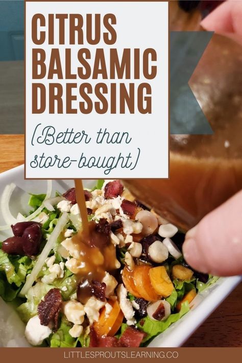 Citrus Balsamic Vinaigrette, Citrus Dressing Recipe, Salad Fixings, Dressing Vinaigrette, Maple Balsamic Dressing, Balsamic Vinegar Dressing, Health Tricks, Balsamic Vinaigrette Recipe, Crab Salad Recipe