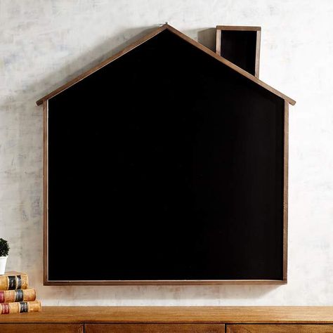 Pier 1 Imports Oversized House-Shaped Chalkboard Bedroom Chalkboard Wall, Chalkboard Wall Bedroom, Modern Playroom, Toddler Bedroom, Wood Screens, Playroom Design, Chalkboard Wall, Toddler Bedrooms, Craft Room Office