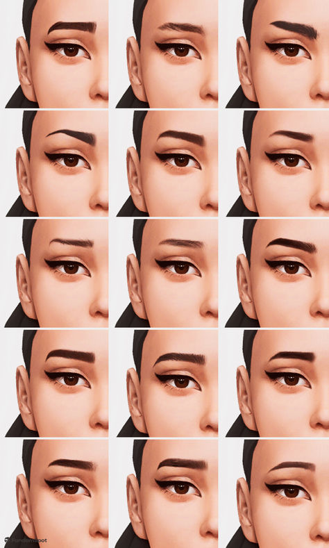 Sims 4 Maxis Match Eyebrows Cc, Sims 4 Unibrow Cc, Sims 4 Double Chin Slider, Sims 4 Mod Makeup, Default Eyes Sims 4 Cc, Sims Cc Eyebrows, Eyebrow Sims 4, Sims 4 Dimples Cc, Sims4 Cc Eyebrows