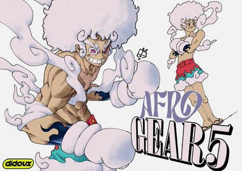 d͙i͙d͙o͙u͙x͙ 🌐 on X: "luffy gear 5 afro concept ☁️ #ONEPIECE1107 #gear5 " / X Gear 2 Luffy Manga, Gear 5 Luffy Egghead, Black One Piece Characters, Luffy All Gears, Gear 3 Luffy, One Piece Reference, Afro Luffy, One Piece Character Design, Luffy Bounty