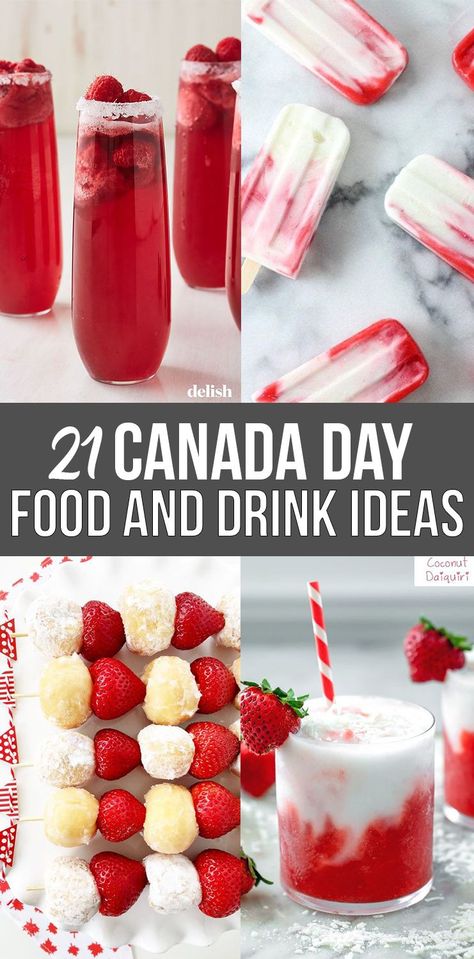 Canada Day Food Ideas: Recipes and Drinks - red and white recipes Canada Day Ideas, Red And White Food Ideas, Canada Day Snacks For Kids, Canada Day Charcuterie Board, Canada Day Snacks, Canada Day Punch Recipes, Canada Day Menu Ideas, Canada Day Appetizers Ideas, Canada Day Food Appetizers