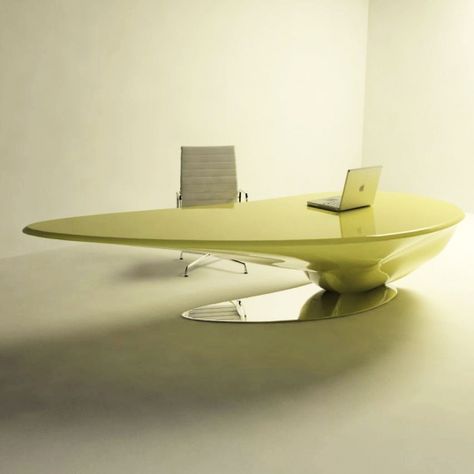 Diy Kids Bed, Italy Table, Modern Office Table, Hotel Design Architecture, Office Table Design, Wood Furniture Design, Unique Desks, Unique Office, Futuristic Interior