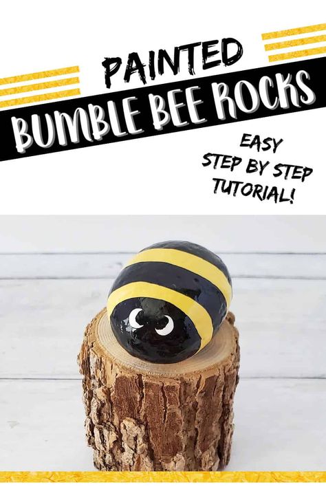 Diy Bumble Bee Crafts, Bumble Bee Rock Painting, Using Lavender, Bumble Bee Craft, Bee Rocks, Bath Soak Recipe, Yellow Crafts, Easy Diy Paint, Painted Patio