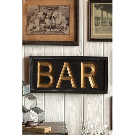 Bar Sign, Antique Farmhouse, Wooden Bar, Wall Bar, Bar Signs, Wall Décor, Black Decor, Table Top Decor, Bar Decor