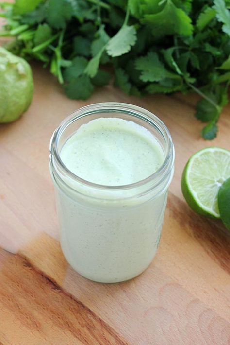 Cilantro Lime Ranch Dressing - One Sweet Appetite Lime Ranch Dressing Recipe, Cilantro Lime Ranch, Cilantro Lime Ranch Dressing, Salad Ranch, Cilantro Tacos, Ground Beef Dinner Ideas, Mexican Salsa Recipes, Cilantro Recipes, Beef Dinner Ideas