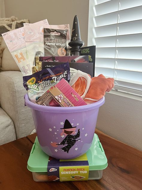 Boo Basket, Boo, Boo Basket for kids, Boo Basket for toddlers, Halloween Spooky Basket For Men, Halloween Boo Basket Ideas, Man Home Decor, Halloween Boo Basket, Boo Basket Ideas, Tradition Ideas, Boo Baskets, Candy Alternatives, Sensory Tub