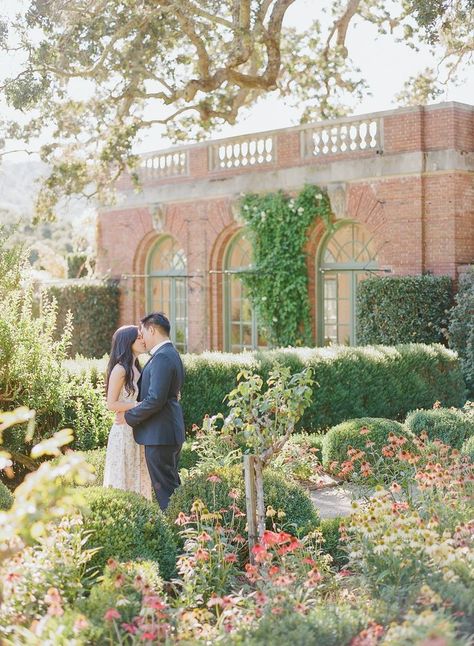 Fioli Gardens, Botanic Garden Engagement Photos, Slow Dance Songs, Garden Engagement Shoot, Filoli Gardens, Goofy Couples, Engagement Pictures Beach, Couples Photo Poses, Garden Engagement Photos