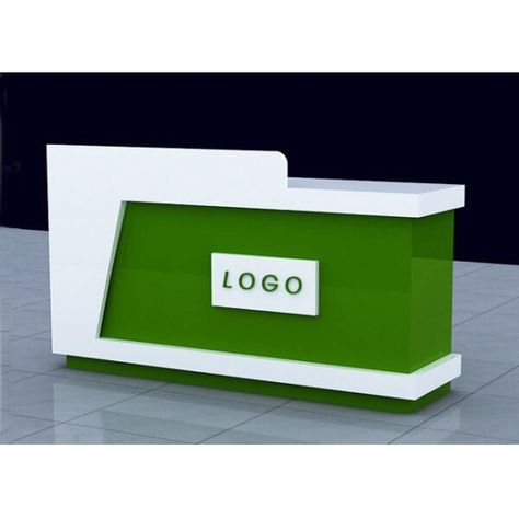 Reception Desk With Logo, Counter Reception Design, Cashier Counter Design Store, Small Reception Counter, Cashier Counter Design, Cash Counter Design, Modern Reception Desk Design, Office Counter Design, Reception Counter Design