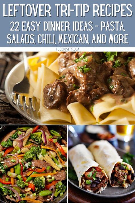 Tri Tip Dinner Ideas Meals, Leftover Beef Recipes, Tritip Recipes, Tri Tip Steak Recipes, Flavorful Salads, Healthy Steak Recipes, Leftover Steak Recipes, Leftover Steak, Leftover Beef