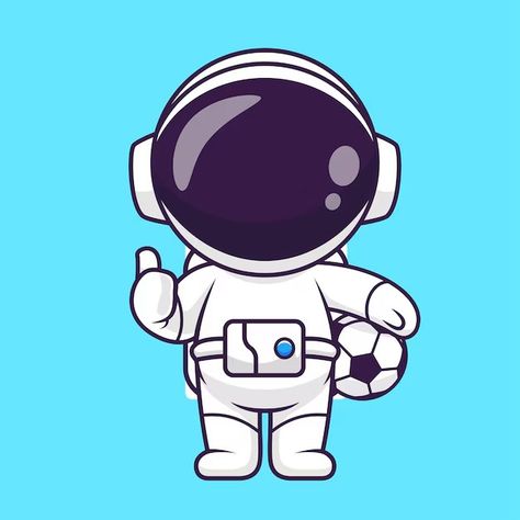 vectors, photos and PSD files | Free download Soccer Cartoon, Illustration Science, Cute Astronaut, Playing Soccer, Vector Icons Illustration, Sport Icon, Psd Files, الرسومات اللطيفة, Icon Illustration