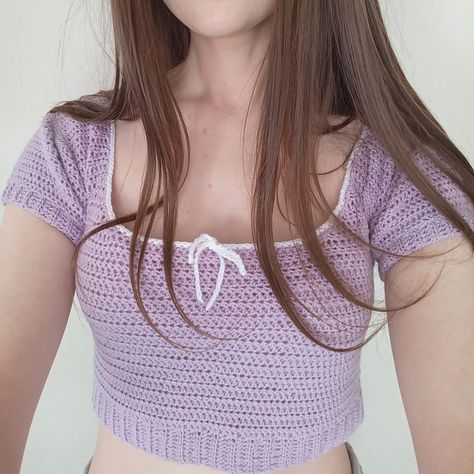 Crochet top Crochet Scoop Neck Top, Scoop Neck Top, Fun Crochet Projects, Scoop Neck, Crochet Top, Crochet Projects, Crochet Patterns, Yarn, Crochet