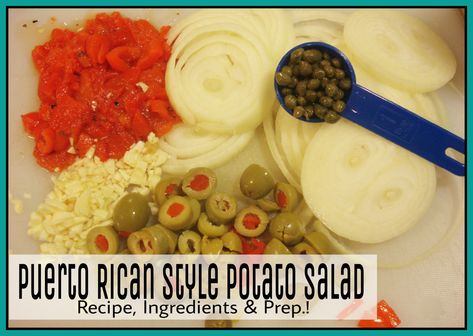 An Unexpected & Delicious Twist on a Classic Food Staple: Puerto Rican Style Potato Salad (Recipe) – The Riveraville blog Puerto Rican Potato Salad, Potato Salad With Apples, Puerto Rican Style, Potato Salad With Egg, Puerto Rico Food, Christmas Buffet, Potato Salad Recipe, The Leftovers, Puerto Rican Recipes