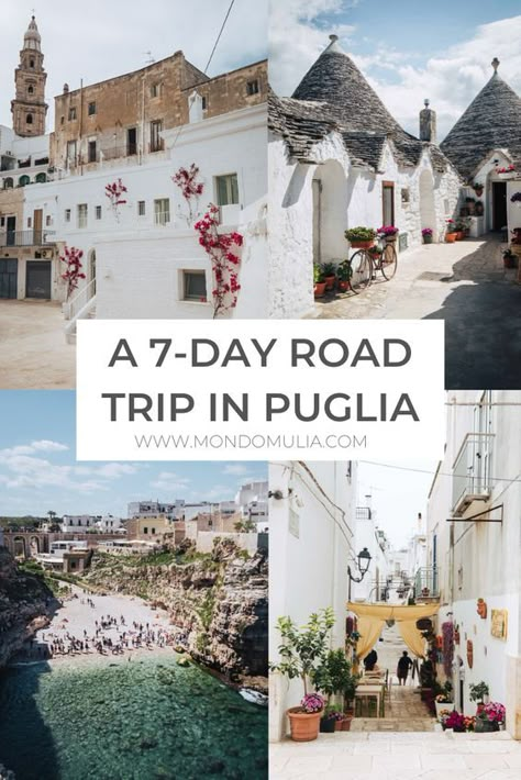 Italy Road Trip Itinerary, Italy Destinations, Italy Beaches, Things To Do In Italy, Perfect Road Trip, Italy Itinerary, Food Stamps, Italy Travel Tips, Puglia Italy