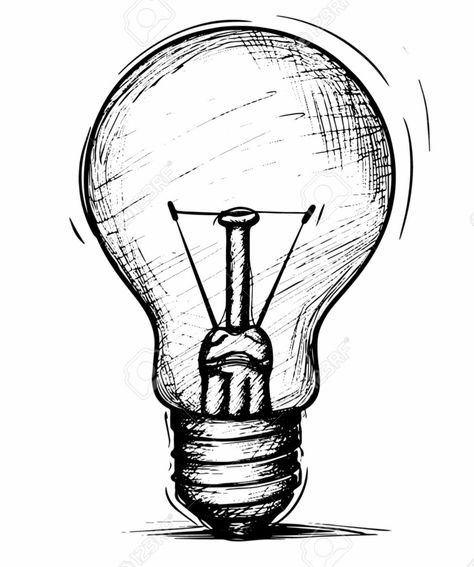 Bulb Sketch, Cap Sketch, Light Bulb Sketch, Drawing Icons, Bulb Art, Painting Portfolio, Light Bulb Art, Pencil Sketches Easy, Cute Eyes Drawing