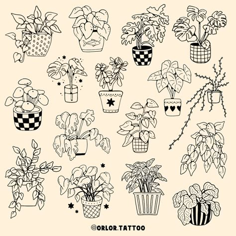 house plant flash!!!! 🪴 so so excited for these 🥹 swipe for colour option ideas! all available now for handpoke. can also do shading for these too just ask :) I’ve got a few slots left for July and am also now booking August. my availability is saved to my highlights! message me or use my booking form to book your tattoos. can’t wait to tattoo these 🥰 @harmlesstattoo Braintree, Essex #handpoke #essextattoo #hertfordshiretattoo #suffolktattoo #flashsheet #plantflash #planttattoo #monsterat... Small House Plant Tattoo, Garden Flash Tattoo, Gardener Tattoo Ideas, Nature Lover Tattoo Ideas, Patchwork Flash Sheet, Plant Inspired Tattoos, Windowsill Tattoo, Indoor Plant Tattoo, House Plant Tattoos