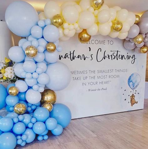 What’s your reaction to this stunner🙌🏻🙌🏻 @luxecoutureevents @willowtreeevents @boutiqueballoons.melbourne @lillypadweddings… Boy Christening Decorations, Baptism Decorations Boy, Christening Themes, Christening Balloons, Office Baby Showers, Baby Shower Party Planning, Christening Decorations, Baby Boy Christening, Christening Party