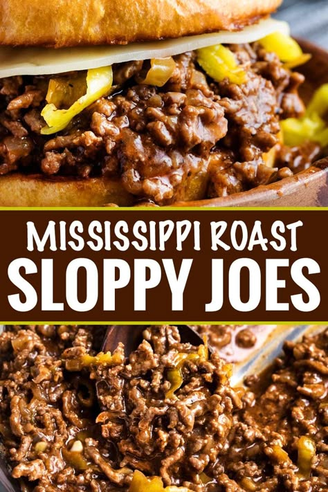 Quick Hamburger Recipes, Sloppy Joe Recipe, Mississippi Pot, Mississippi Roast, Homemade Sloppy Joes, Joe Recipe, Mississippi Pot Roast, Sloppy Joes Recipe, Sloppy Joe