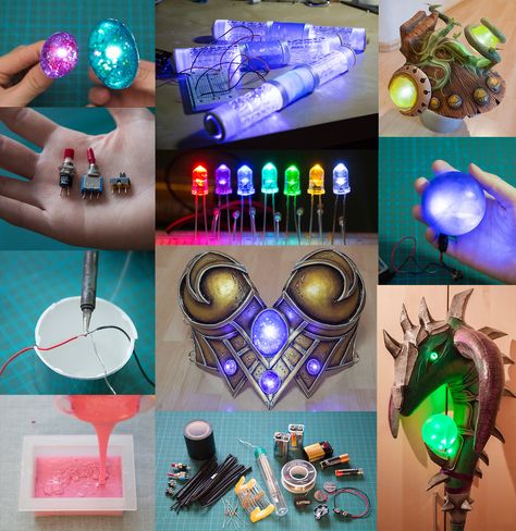 LED cosplay lights Led Cosplay, Kamui Cosplay, Cosplay Inspiration, Diy Kostüm, Costume Tutorial, Cosplay Armor, Walmart Jewelry, Prop Making, Cosplay Tutorial