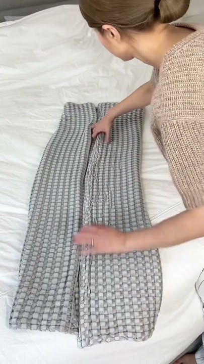 Perfectly fold blankets #lifehacks #tutorial #viralshorts How To Fold Muslin Blankets, How To Fold A Blanket In A Roll, How To Roll A Blanket For A Gift, How To Fold A Throw Blanket Into A Pillow, Fold Blanket Into Pillow Video, How To Fold Blankets On A Blanket Ladder, Folding Throw Blankets, How To Fold A Blanket For A Gift, How To Fold Blankets To Save Space Video