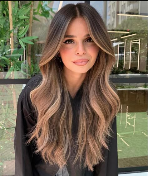 Beige Blonde Hair, Rambut Brunette, Hair Contouring, Brown Hair Looks, Brown Hair Inspo, Brunette Hair With Highlights, Balayage Hair Dark, Dark Hair With Highlights, Brown Hair With Blonde Highlights