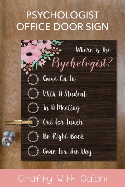 School Nurse Office Door, Office At Work Decor, Preschool Office, Principal Office Decor, Principal Office, Office Door Sign, Principal Ideas, School Office Decor, Psychologist Office