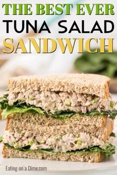 We enjoy this tuna salad sandwich recipe year round for quick meals and it is delicious. It's perfect for those days you don't want to heat up the kitchen. Simple Tuna Salad, Tuna Salad Sandwich Recipe, Tuna Salad Recipe Easy, Tuna Sandwich Recipes, Best Tuna Salad Recipe, Tuna Fish Recipes, Best Tuna Salad, Salad Sandwich Recipe, Tuna Salad Sandwich