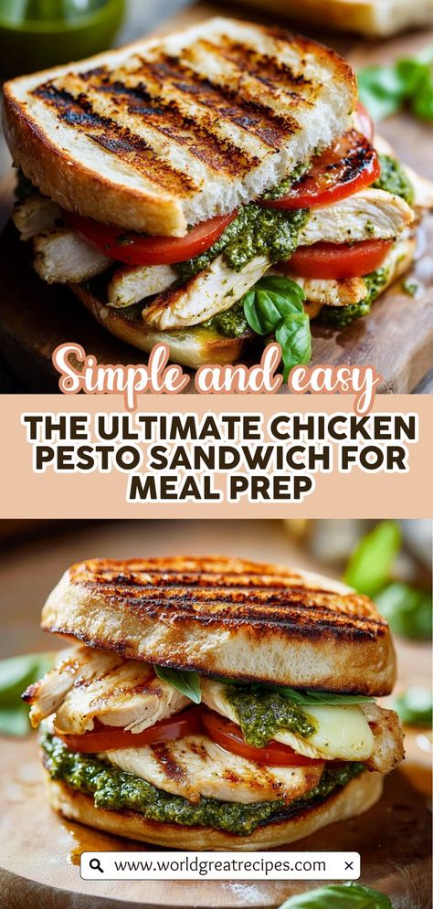 Calling all flavor enthusiasts! This easy Chicken Pesto Sandwich recipe combines succulent grilled chicken with vibrant basil pesto, fresh tomatoes, and crisp lettuce, all nestled between slices of crusty bread. Perfect for a satisfying lunch or light dinner, this sandwich is as nutritious as it is delicious. With simple preparation and a burst of fresh flavors, you’ll want to make this your go-to sandwich for any occasion. Get ready to impress your taste buds! Pesto Chicken Sandwiches, Pesto Chicken Sandwich, Pesto Sandwich Recipe, Fresh Basil Pesto, Chicken Pesto Sandwich, Flavor Pairing, Pesto Sandwich, Tomato Tortellini Soup, Chicken Fresh