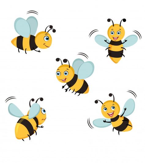 Illustration d'abeille | Premium Vector #Freepik #vector #dessin-anime #animal #abeille #illustration Save Water Drawing, Bee Character, Bee Outline, Nature Character, Bee Themed Classroom, Honey Logo, Bee Printables, Bee Drawing, Circle Crafts