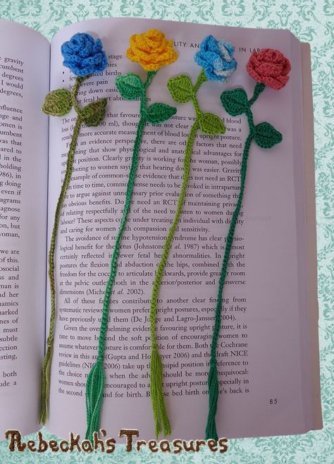 Ring Around the Rosy Bookmark - free crochet pattern at Rebeckah's Treasures. Crochet Bookmarks Free Patterns, Crochet Projects To Sell, Crochet Puff Flower, Bookmark Pattern, Crochet Bookmark Pattern, Crochet Bookmark, شال كروشيه, Crocheted Flowers, Pola Amigurumi