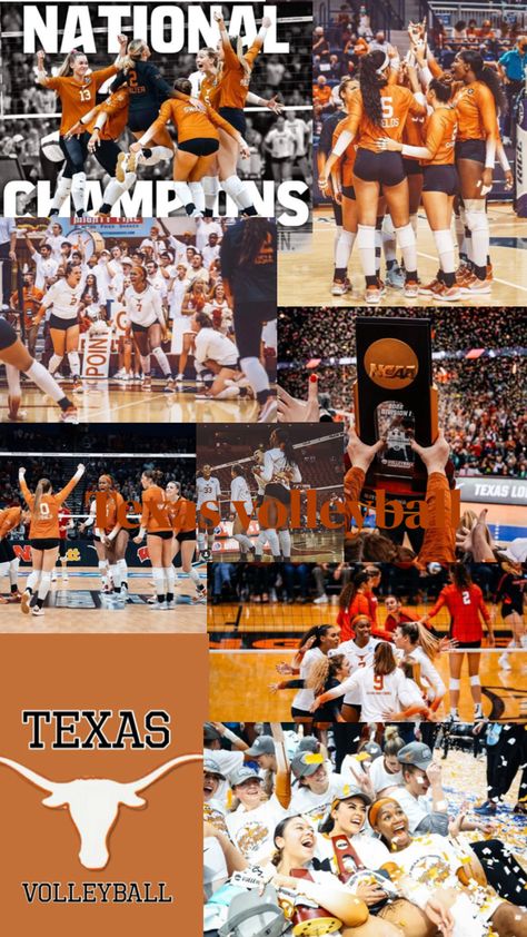 Texas Volleyball, Volleyball Wallpaper, Ut Longhorns, College Vision Board, Dream Collage, Volleyball Inspiration, Ut Austin, College Aesthetic, Dream College