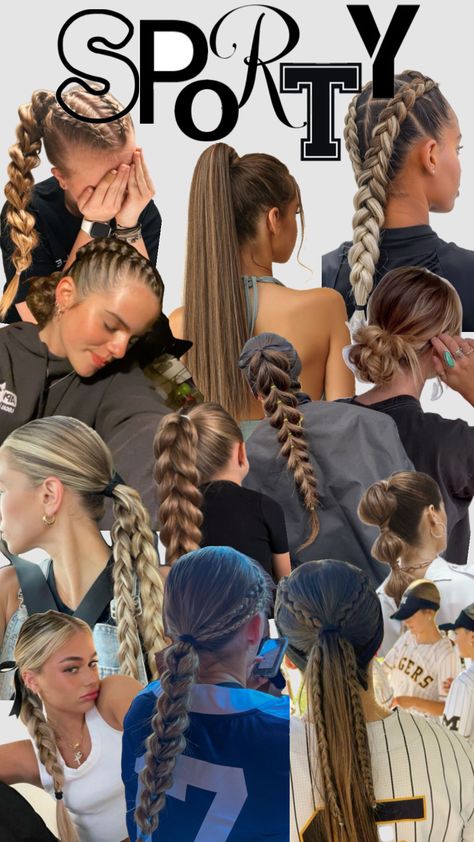 Sporty Hairstyles Cute Sporty Hairstyles, Soccer Hair, Hair Inspiration Long, Gym Hairstyles, The Best Hairstyles, Athletic Hairstyles, Sporty Hairstyles, Best Hairstyles, Cute Hairstyles