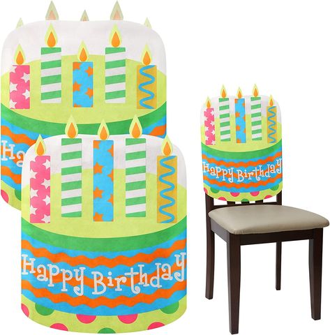 Classroom Chair Covers, Cupcake Chair, Birthday Chair Cover, Birthday Chair, Classroom Chair, Office Blue, Chair Back Covers, Kid Cupcakes, Classroom Birthday