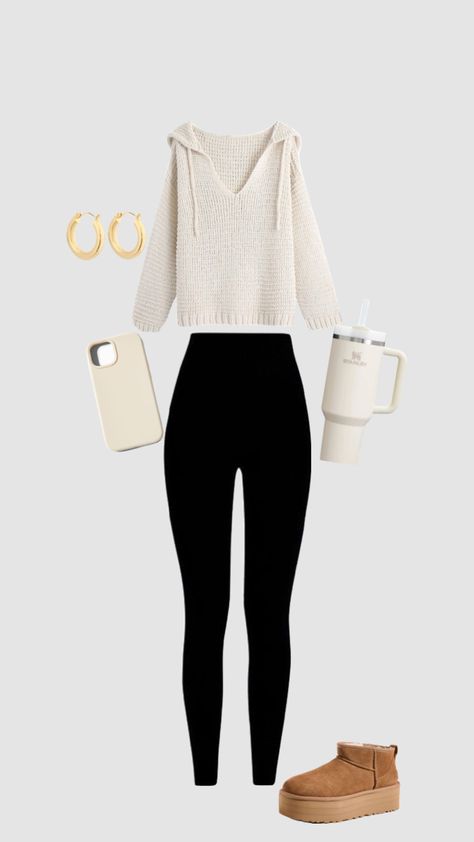 cute comfy beige outfit Outfits Leggins, Beige Outfit, Cute Lazy Outfits, Lazy Outfits, Autumn Outfits, Cute Comfy, Fall Winter Outfits, Hair Ideas, Winter Outfits