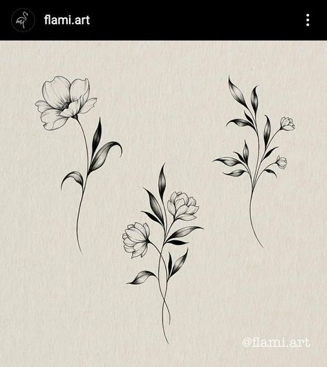 Tato Simple, Small Flower Drawings, Simple Flower Tattoo, Ear Tattoo Ideas, Doodle Art Flowers, Small Flower Tattoos, Floral Wall Art Canvases, Floral Tattoo Design, Floral Drawing