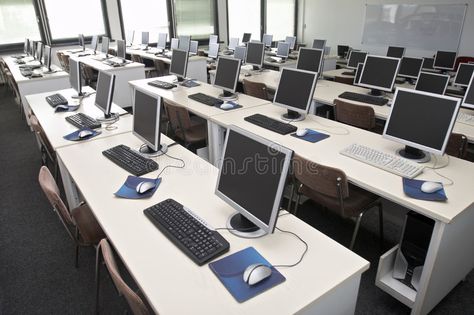 Computer classroom 4. Interior of classroom with computers , #Sponsored, #classroom, #Computer, #computers, #Interior #ad Computer Room School, Computer Classroom Design, School Computer Lab Design, Computer Library, School Computer Room, Lab Komputer, Computer Lab Design, School Computer Lab, Computer Classroom