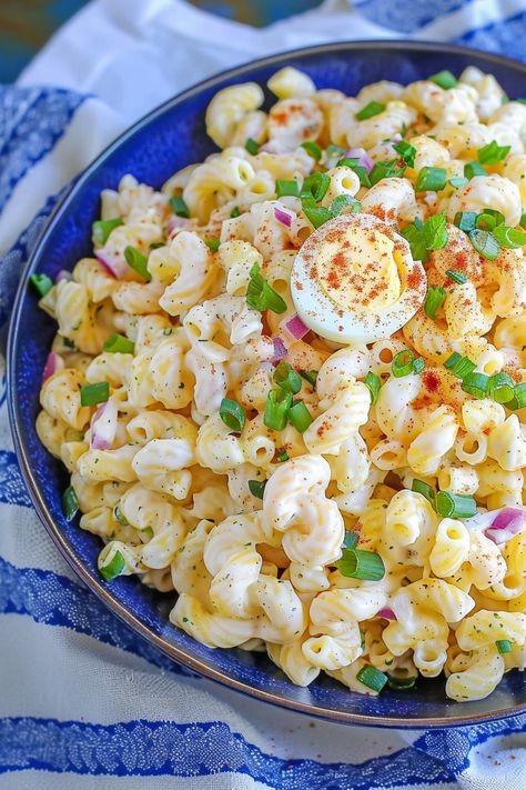 Deviled Egg Pasta Salad Recipe Deviled Egg Macaroni Salad Recipe, Macaroni Salad With Egg, Deviled Egg Pasta Salad Recipe, Deviled Egg Pasta Salad, Egg Pasta Salad, Classic Pasta Salad, Egg Pasta, Pasta Salad Recipe, Deviled Egg