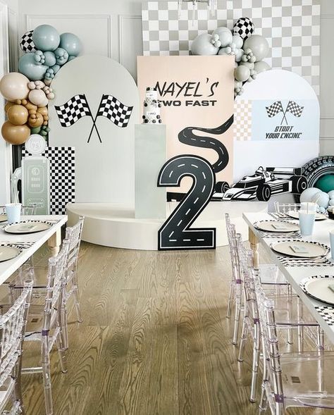 Event Stylist & Designer on Instagram: "Nayel’s TWO Fast 🏁 . Concept + Design + Planning + Backdrop + Decor & Setup @table.matters . . Vendors: @c2events_ @cuttothecakee @treatsbyfemme @bonandcopartystudio #twofastbirthday #twofasttofurious #twofasttwofurious #racecarparty #racecarpartyideas #boypartyideas #toronto #torontoevents #torontokidsevents #kidspartyideas #carpartytheme #racecartheme #eventstyling #racecarcake" 2nd Birthday Ideas For Boys, 2nd Birthday Ideas, Cool Party Ideas, Second Birthday Theme, Birthday Ideas For Boys, Two Fast Two Furious, Mickey Mouse Themed Birthday Party, 2nd Birthday Boys, Car Themed Parties