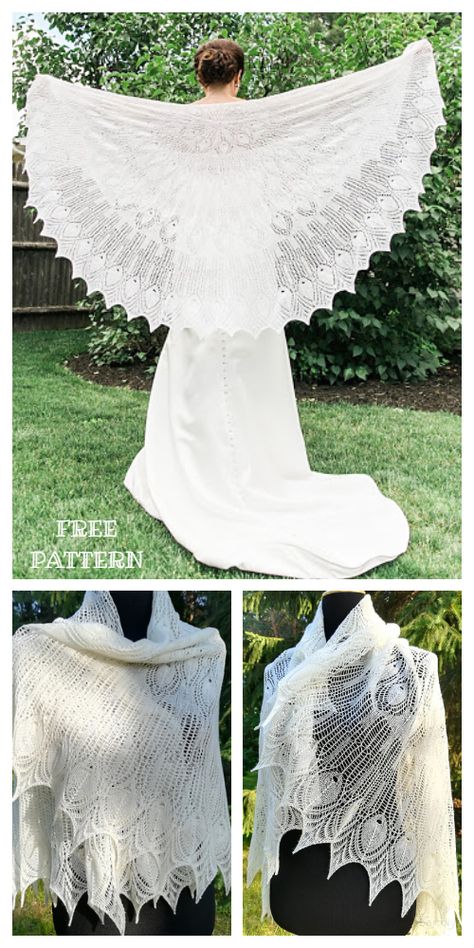 Lace Knitting Shawl, Wedding Crochet Patterns, Wedding Peacock, Lace Shawl Pattern, Wedding Crochet, Knitting Shawl, Crochet Lace Shawl, White Shawl, Wedding Shawls