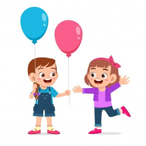 Happy cute kid girl give balloon to frie... | Premium Vector #Freepik #vector #people #party #love #gift Verbs For Kids, Geometric Wallpaper Iphone, Learning Languages Tips, Illustration Art Kids, Kids Memories, Kids Vector, Felt Baby, Diy Crafts For Kids Easy, Cute Clipart