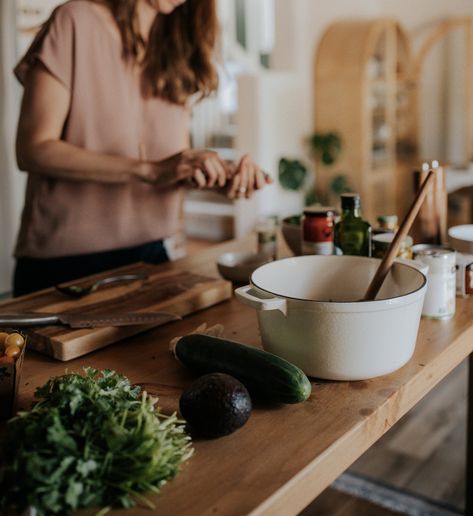 Hilary measuring ingredients to prepare a meal, standing at a counter with cooking supplies and ingredients | Holistic Nutritionist Nutritionist Branding, Nutritional Therapist, Constipation Relief, Nutritional Therapy, Holistic Nutritionist, Health And Wellness Coach, People Food, Nutritional Deficiencies, Healthy Food Motivation