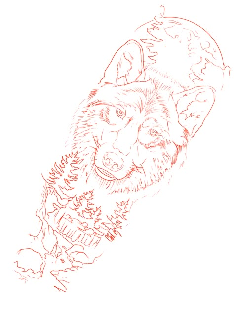 Wolf Tattoo Design Outline, Wolf Tattoo Stencil Design, Wolf Tattoo Design Sketches, Wolf Templates, Wolf Tattoo Stencil, Wolf Sketch Tattoo, Wolf Eye Tattoo, Wolf Stencil, Wilderness Tattoo