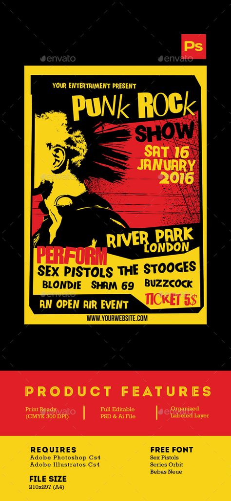 Old Punk Flyers, Post Punk Graphic Design, Old Rock Posters, Punk Revival Design, Punk Show Poster, Punk Festival Poster, Punk Rock Design, Rock Show Poster, Punk Concert Poster