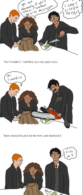 That time in HBP where Harry was everyone whose ever tried to NOT over hear an awkward conversation lol!!   (HP Comic by http://fleamontpotter.tumblr.com/) Hp Comics, Harry Potter Memes Hilarious, Harry Potter Feels, Yer A Wizard Harry, Harry Potter Comics, Harry Potter Tumblr, Harry Potter Headcannons, Golden Trio, Harry Pottah