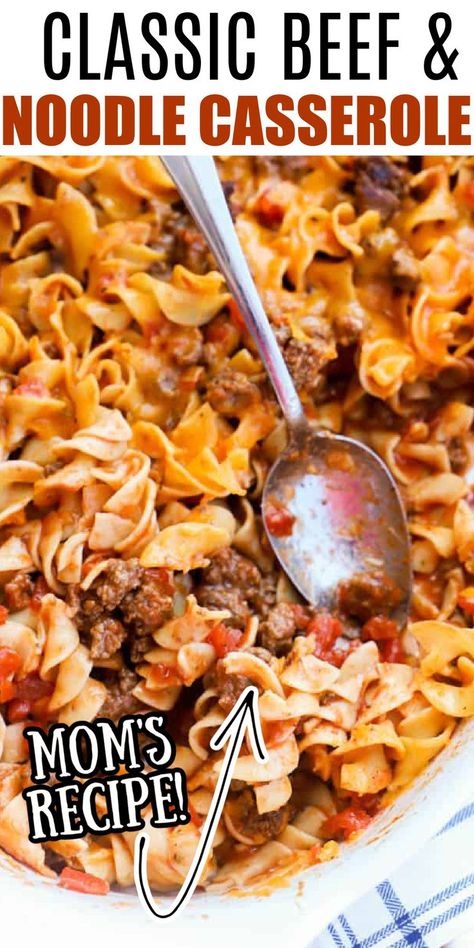 Beef And Noodle Casserole, Noddle Recipes, Beef Noodle Casserole, Easy Goulash Recipes, Hotdish Recipes, Egg Noodle Recipes, Noodle Casserole Recipes, Ground Beef Casserole Recipes, Hamburger Meat Recipes